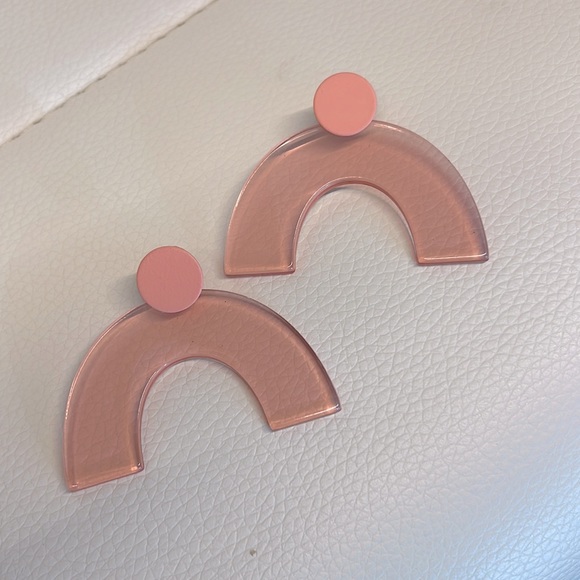 Indigo Muse Pink Transparent Earrings - Picture 2 of 3